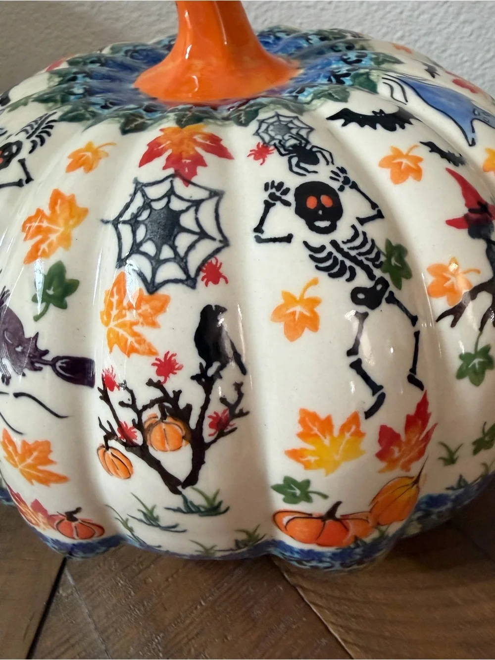 Polish Pottery Boleslawiec Poland Ceramic Halloween Jack-O'-Lantern New